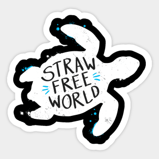 Straw Free World Sticker